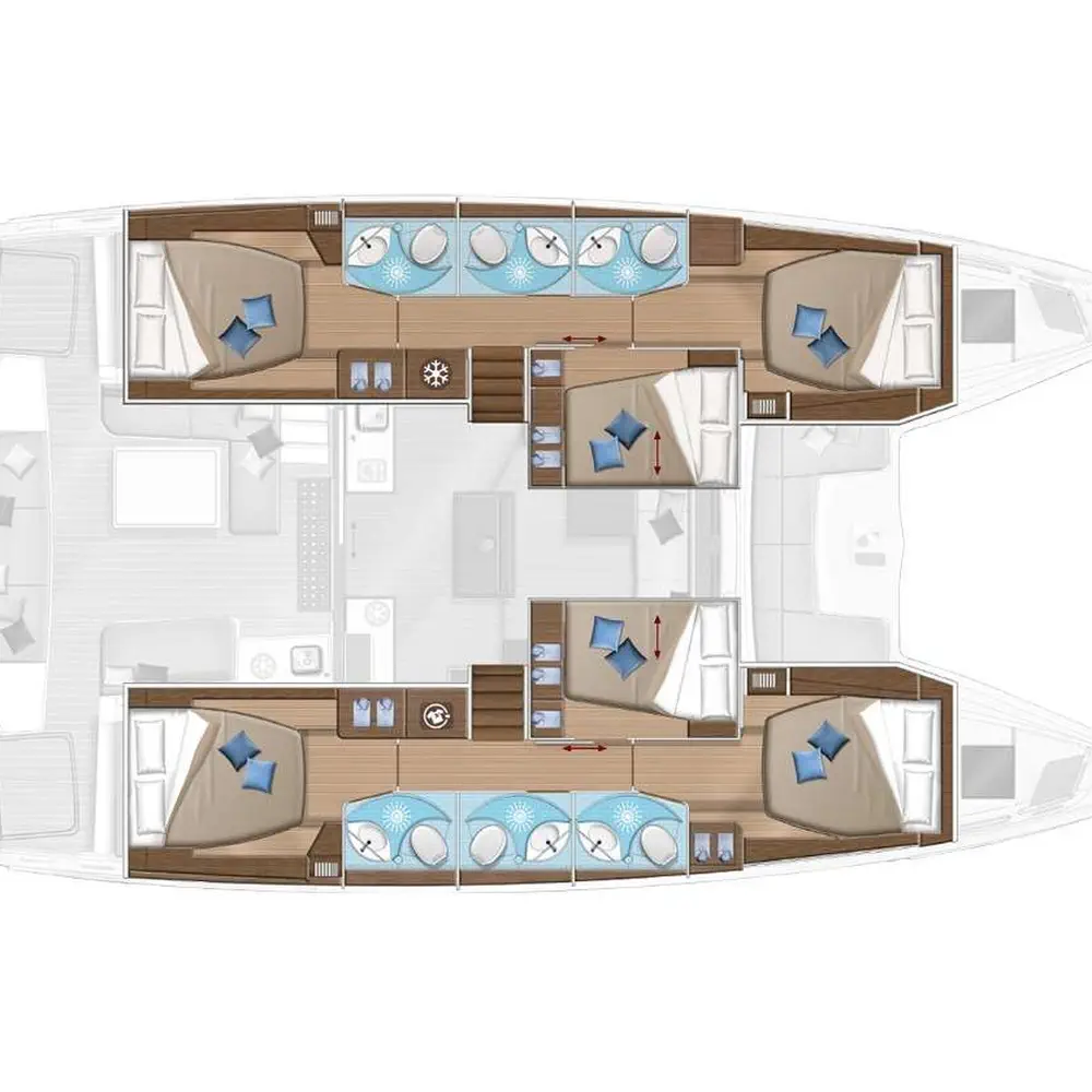 NOMAD II (VIP EQUIPPED, Generator, Air-condition, watermaker, Hydraulic swim platform, wine cooler, 2 SUP, 2 tubes, Waterski, fishing equipment, snorkeling equipment)  27