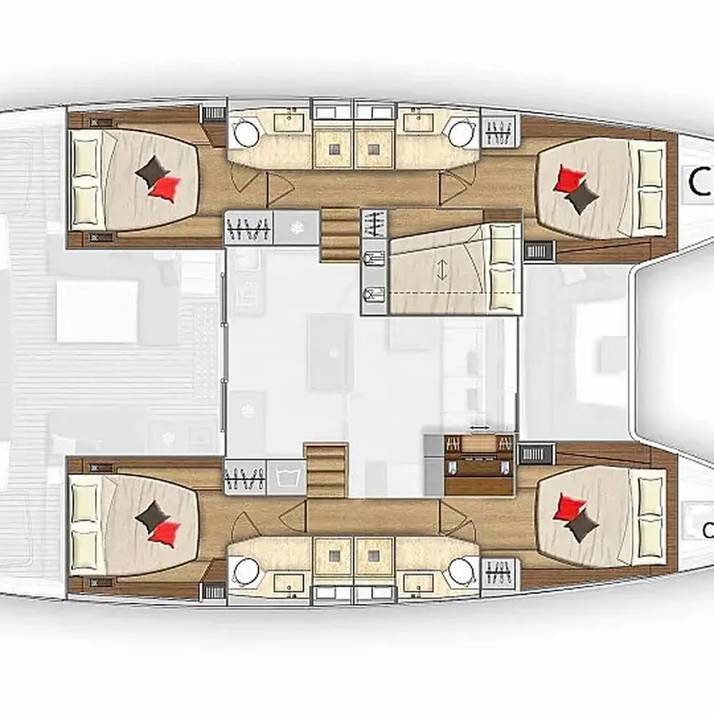 CEL (EXCLUSIVELY VIP EQUIPPED, Generator, Air-condition, Watermaker, Full Teak cockpit, Underwater lights, Icemaker, Dishwasher, Highfield dinghy, 20hp outboard, TV, 2 SUP, Composite bimini, Wifi) *Skippered only* 3