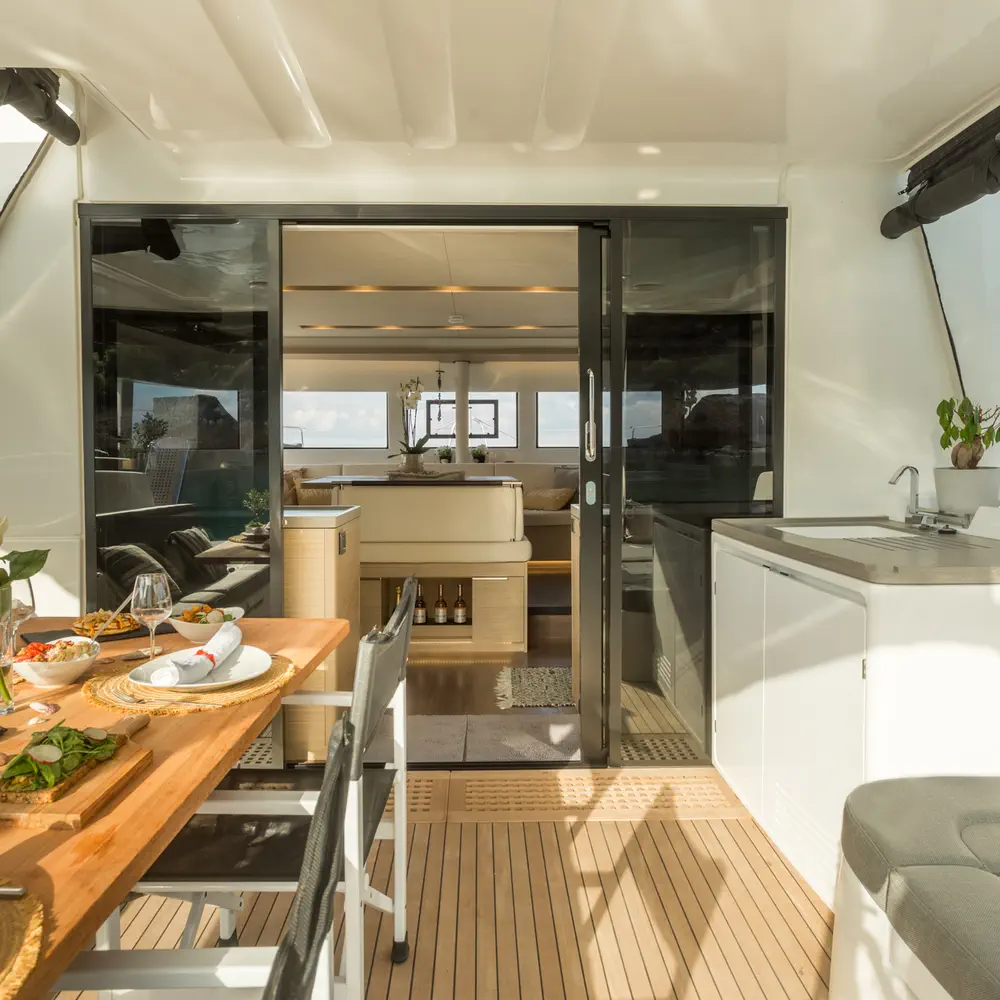 JEWEL (Charter rate includes VAT, Skipper Fee, Generator, Air-condition, Watermaker, Icemaker, Dishwasher, 2 SUP, Tubes, Kids Water-ski, Sea scooter, Electric BBQ) *Skippered only* 6