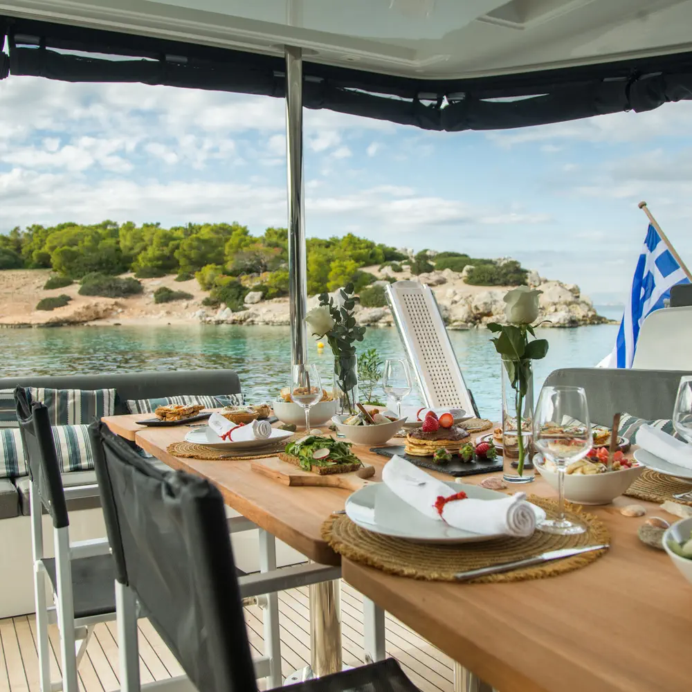 JEWEL (Charter rate includes VAT, Skipper Fee, Generator, Air-condition, Watermaker, Icemaker, Dishwasher, 2 SUP, Tubes, Kids Water-ski, Sea scooter, Electric BBQ) *Skippered only* 19