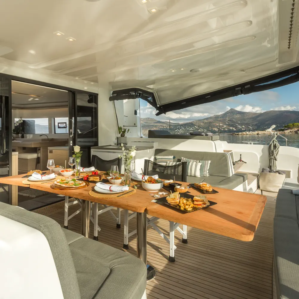 JEWEL (Charter rate includes VAT, Skipper Fee, Generator, Air-condition, Watermaker, Icemaker, Dishwasher, 2 SUP, Tubes, Kids Water-ski, Sea scooter, Electric BBQ) *Skippered only* 37