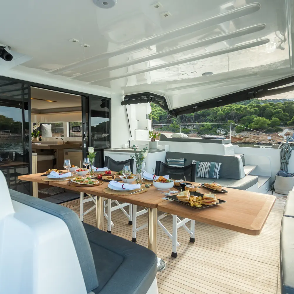 JEWEL (Charter rate includes VAT, Skipper Fee, Generator, Air-condition, Watermaker, Icemaker, Dishwasher, 2 SUP, Tubes, Kids Water-ski, Sea scooter, Electric BBQ) *Skippered only* 53