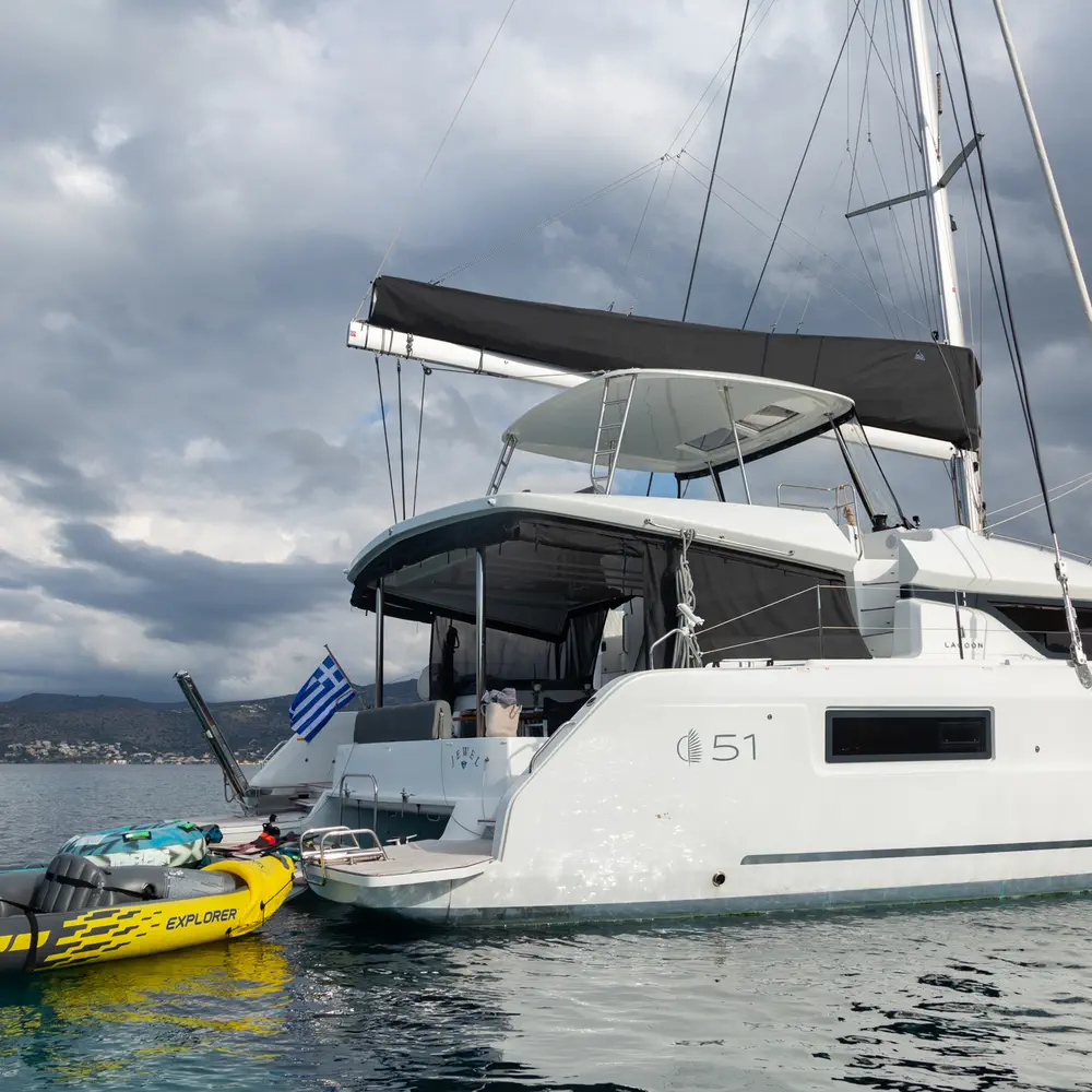 JEWEL (Charter rate includes VAT, Skipper Fee, Generator, Air-condition, Watermaker, Icemaker, Dishwasher, 2 SUP, Tubes, Kids Water-ski, Sea scooter, Electric BBQ) *Skippered only* 56